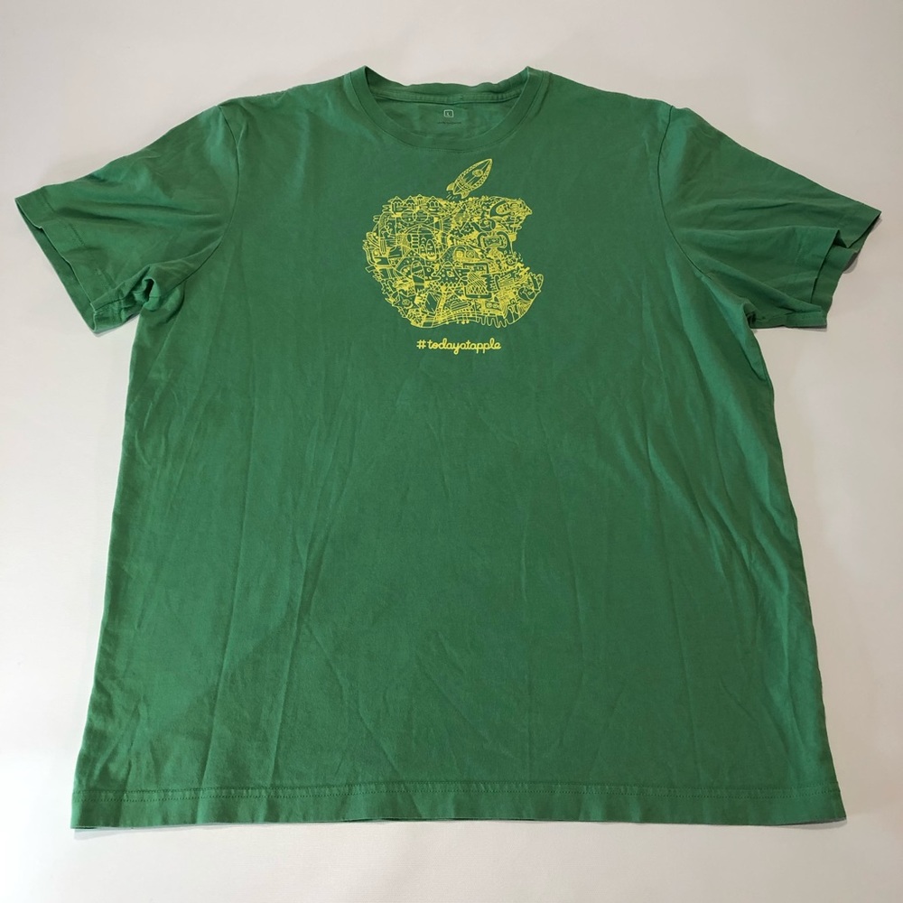 Apple Store T-Shirt #TodayAtApple Green Size Large